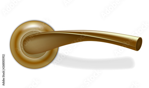 Metal Handle With Push Mechanism For Entrance And Interior