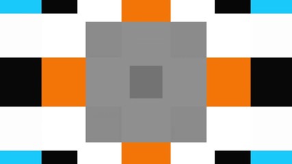 Poster - Moving and transforming abstract geometric footage. Looping video.