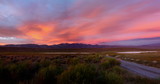Fototapeta Sawanna - Sunset in Desert in Inyo National Forest in Sierra Nevada Mountains East of Yosemite National Park 