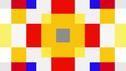 Poster - Moving and transforming geometric shapes. Looping footage.