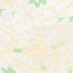  Empty vector map of Cinco Esquinas, San Jose, Costa Rica