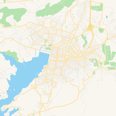  Empty vector map of Santiago de Cuba, Cuba