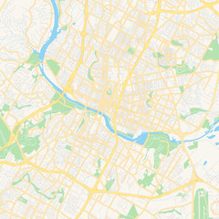  Empty vector map of Austin, Texas, USA