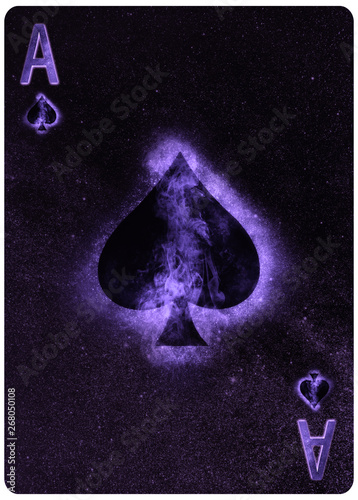 Fotomural Ace of Spades playing card Abstract Background