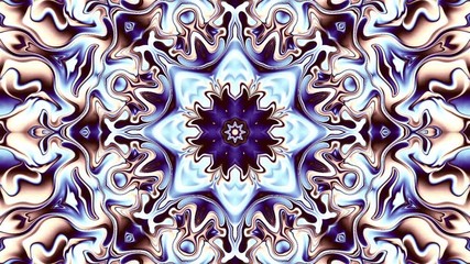 Poster - Transforming ornamental vintage mosaic art circle in Art Nouvoe style. Seamless loop footage.