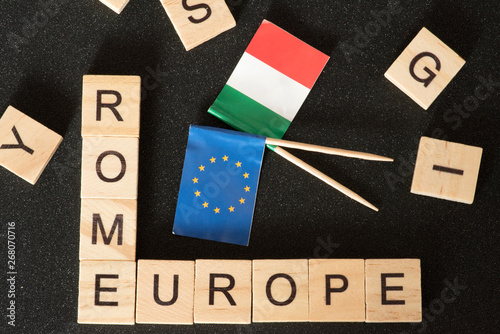 Flaggen Von Italien Und Eu Und Worte Rom Und Europa Buy This Stock Photo And Explore Similar Images At Adobe Stock Adobe Stock