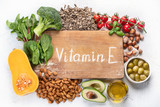Fototapeta Do przedpokoju - Foods rich in vitamin E