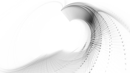 Poster - Abstract background. 3d illustration. Fractal graphics composition of dots, waves and rays of light.