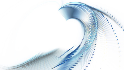 Poster - Abstract background. 3d illustration. Fractal graphics composition of dots, waves and rays of light.