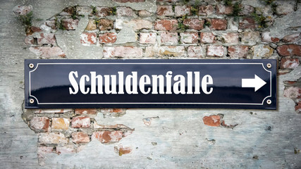 Poster - Schild 390 - Schuldenfalle