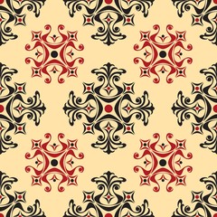 Fototapete - Vintage, seamless wallpaper. Decorative pattern. Vector illustration