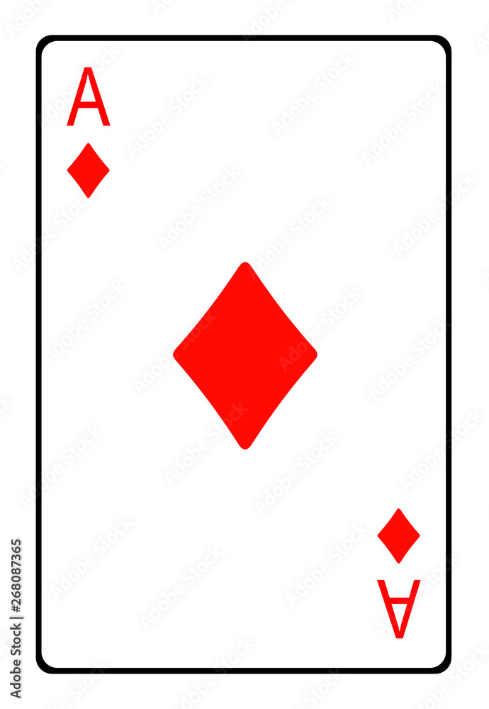 トランプのダイヤのエース Stock Illustration | Adobe Stock