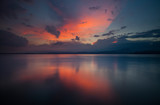 Fototapeta Niebo - Lake Garda in sunset