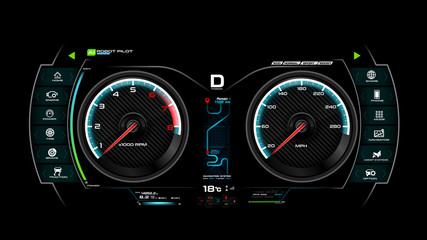 Car dash board vector illustration eps 10 007