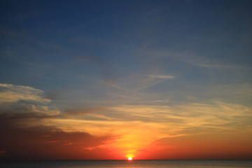  beautiful sunrise on the sea