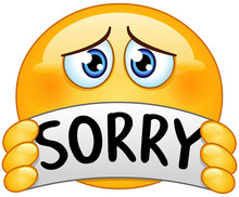 Emoticon With Sorry Sign