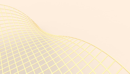 Aufkleber - Internet Technology and connectivity minimal Art and Concept on Yellow background - 3D rendering
