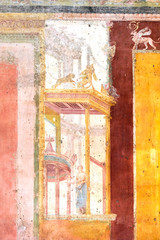 Wall Mural - Pompeii, Ancient fresco in a house