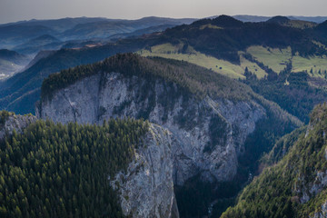 Wall Mural - Bicaz gorge seen from a drone