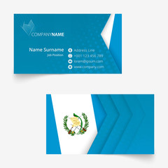 Wall Mural - Guatemala Flag Business Card, standard size (90x50 mm) business card template.
