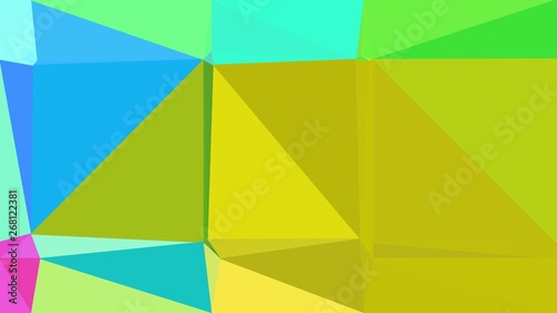 Abstract Geometric Background With Triangles And Yellow Green