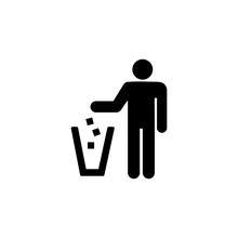Garbage Icon Symbol. Do Not Litter Sign Vector