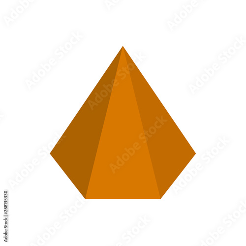 Brown Hexagonal Pyramid Basic Simple 3d Shapes Isolated On White Background Geometric Hexagonal Pyramid Icon 3d Shape Symbol Hexagonal Pyramid Clip Art Geometric 3d Shape For Kids Learning Stock Vector Adobe