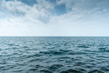 beautiful dramatic view of clouds over the sea
