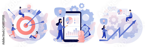 Fotografía Business success. Flat style. Vector illustration