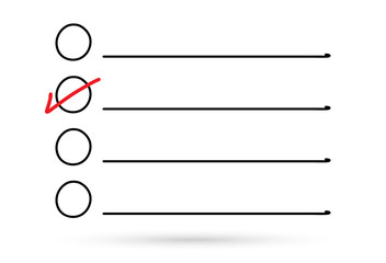 popular drawing check list and choice symbol right mark isolated