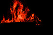 © Uladzimir Martyshkin - Blazing red flames on a black background