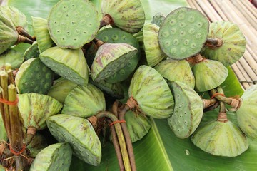 Canvas Print - lotus seed is delicious at street food