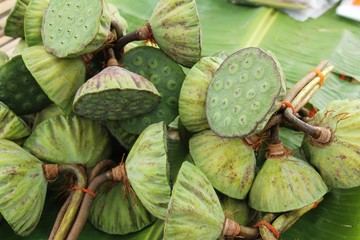 Canvas Print - lotus seed is delicious at street food