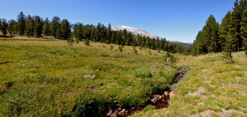 Wall Mural - Hiking Mono Pass in the High Sierra Mountains in Yosemite National Park in California