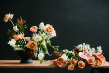 Florist In Studio Building A Stunning Floral Arrangement