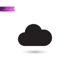 Poster - Grey Music streaming service icon isolated on white background. Sound cloud computing, online media streaming, online song, audio wave. Vector Illustration