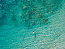 Woman Swimming In The South China Sea, Malaysia