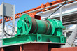 Wire rope sling or cable sling on crane reel drum or winch roll of crane the lifting machine