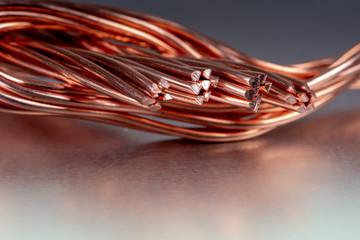 Sticker - Copper wire on metallic surface