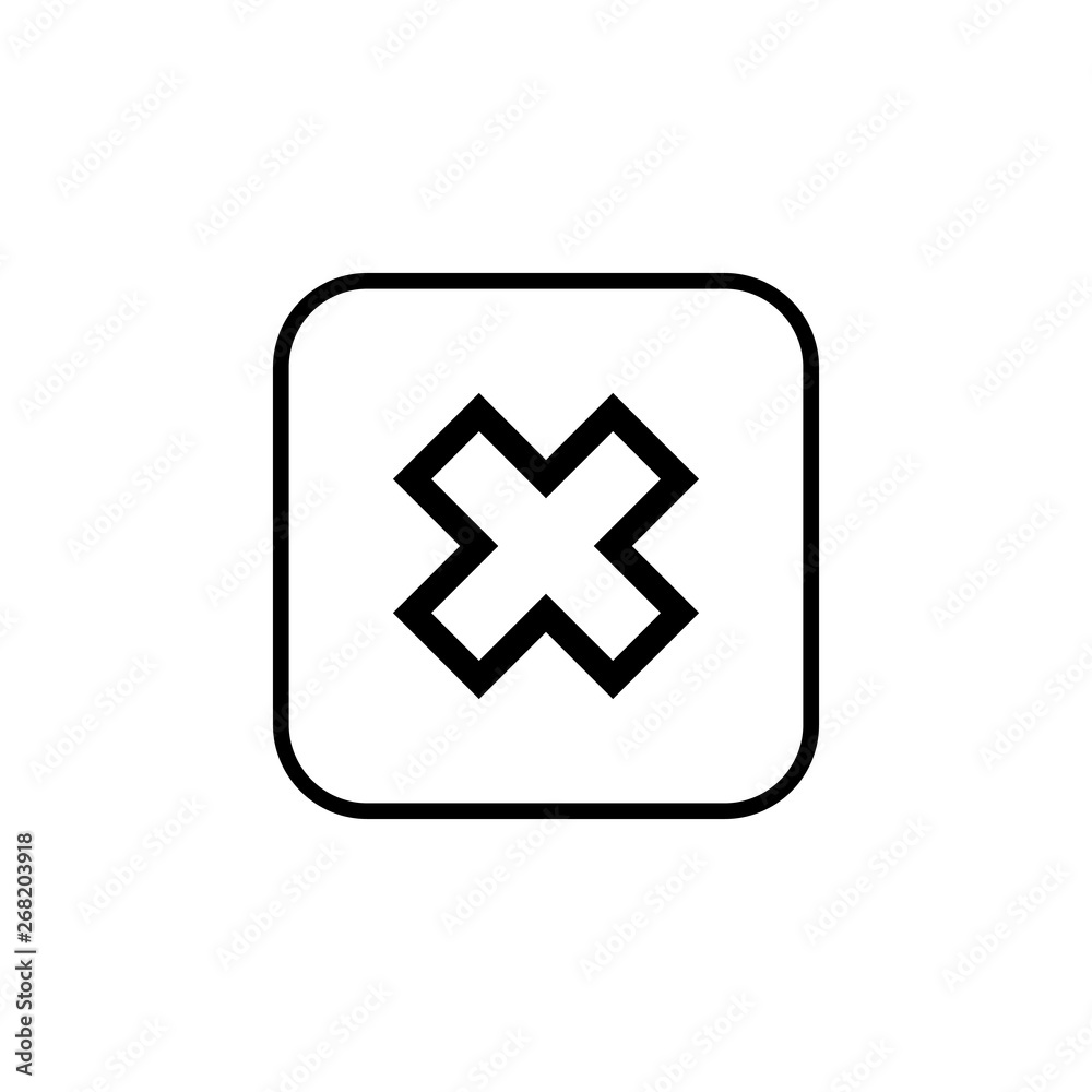 Close vector icon. Delete icon. remove, cancel, exit symbol