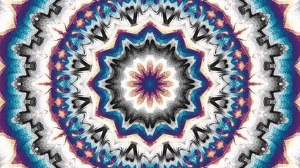 Poster - Spinning abstract magic circle. Esoteric cosmic mandala. Loop footage.