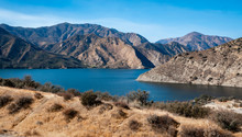 Pyramid Lake In California, A Reservoir Located Along Interstate I-5 In The Angeles And Los Padres National Forest On Piru Creek, Is A Popular Place For Fishing, Boating And