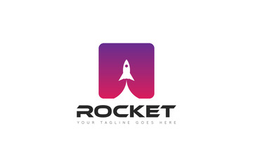 Poster - Rocket Logo and icon vector illustration design template