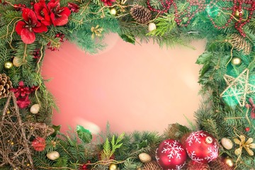 Wall Mural - christmas frame with free space