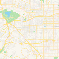  Empty vector map of Pomona, California, USA