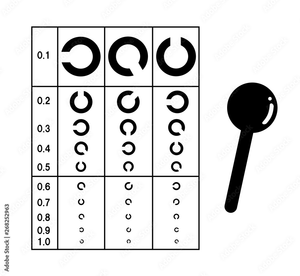 視力検査表 Stock Illustration | Adobe Stock