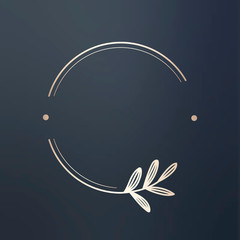 Canvas Print - Minimal botanical badge design
