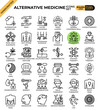 Alternative medicine concept icons