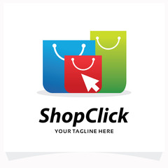 Wall Mural - Shop Click Logo Template Design Template