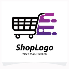 Sticker - Cart Shop Logo Template Design Template